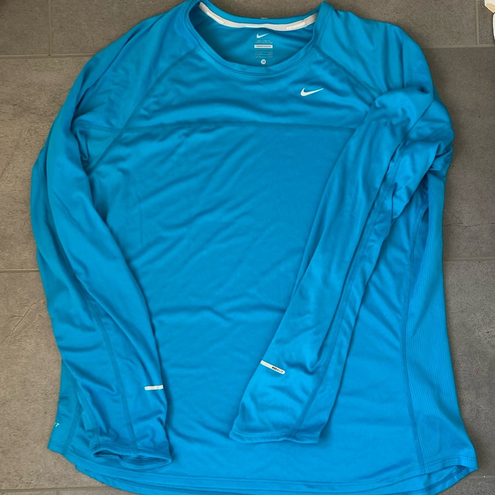 Nike Running Blue Long Sleeve Shirt